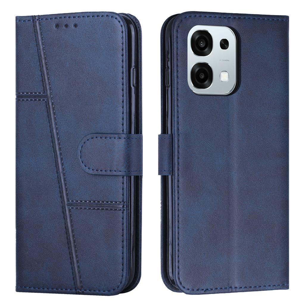 Leather Phone Case For Oppo F31 5G/A6 Pro 5G/4G Foldable Stand Wallet Flip Cover with Strap