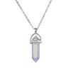 Elegant European & American Hexagonal Amethyst Crystal Necklace