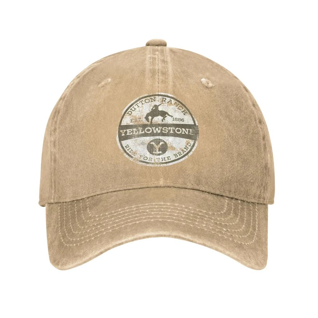 AYellowstone Dutton Ranch Oro Montana Cappellini da Baseball Vintage Denim Usurato Lavato Cappellino da Sole per Corsa Golf Regolabile Cappelli Ca