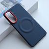For Samsung Galaxy S26 Ultra Edge Plus Case Magsafe Nylon Woven Matte Leather Skin-friendly Metal Frame Lens Protection Cover