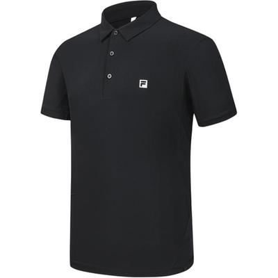 AP. Fitness Sportlich Lässig Gewebt Atmungsaktiv Kurzarm Poloshirt Herren Poloshirts Schwarz A11M431129FBK