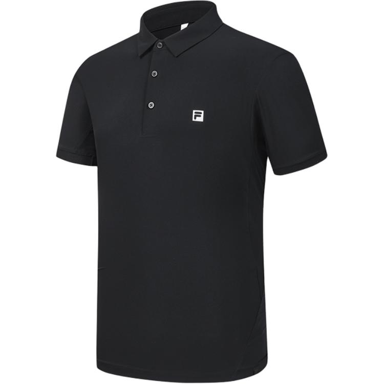 FILA A.P. Fitness Sports Casual Woven Breathable Short Sleeve Polo Shirt Men Polo Shirts Black A11M431129FBK