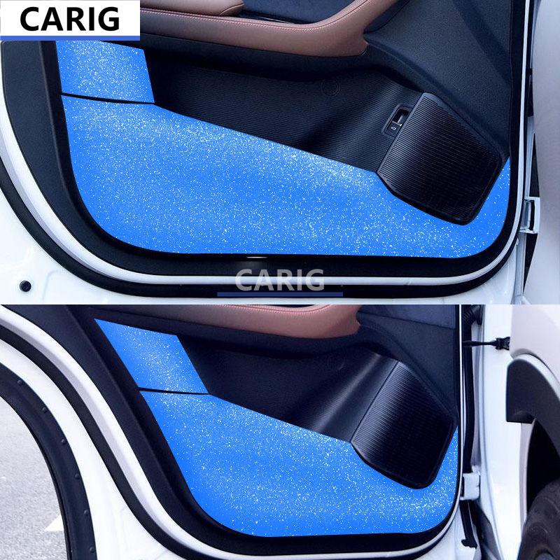 For BYD SONG PLUS 20-21 Door Anti-kick Sticker Modified Carbon Fiber Pattern Interior Car Film Accessories Modification