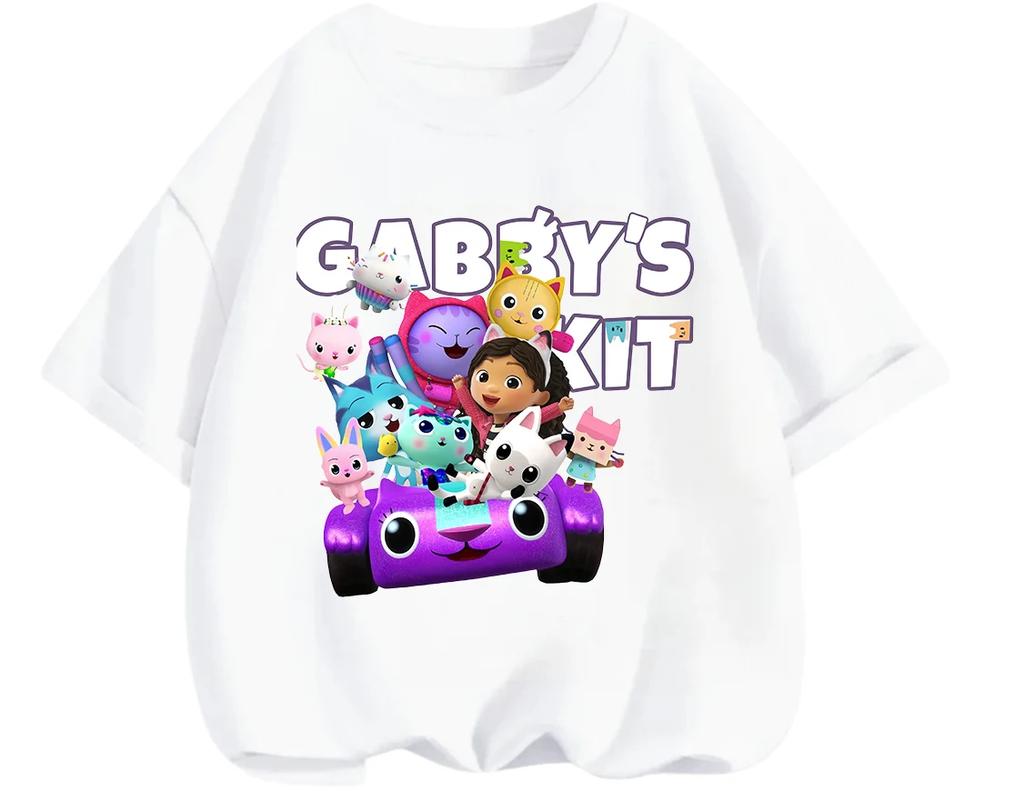 Lightweight Short Sleeve T Shirt Gabbys Dollhouse Cute Kawaii Print Casual Daily Street Clothes Kids Boys Girls 3 14 Years