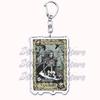 Popular Culture Halloween Tarot Card Keychains for Accessories Moon Luna Death Keyring Jewelry Fans Lovers Friends Reader Gifts