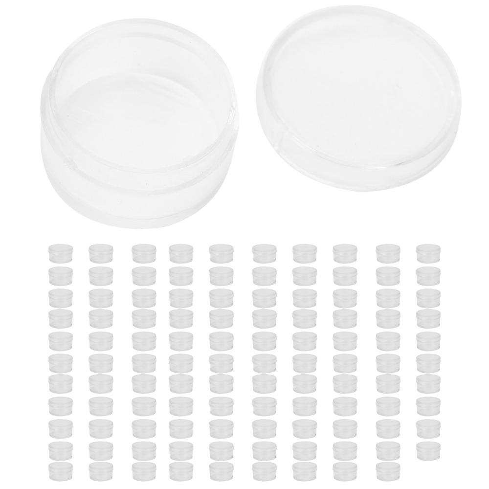 100Pcs Plastic Storage Box Clear Jewelry Organizer Practical Watch Parts Box  Beads Storage