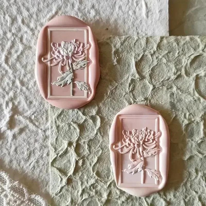 10/6Pcs Retro Flower Plants Wax Seal Stamp Lotus Rose Sealing Stamp Head For Scrapbook Envelopes Wedding Invitations Gift Cards