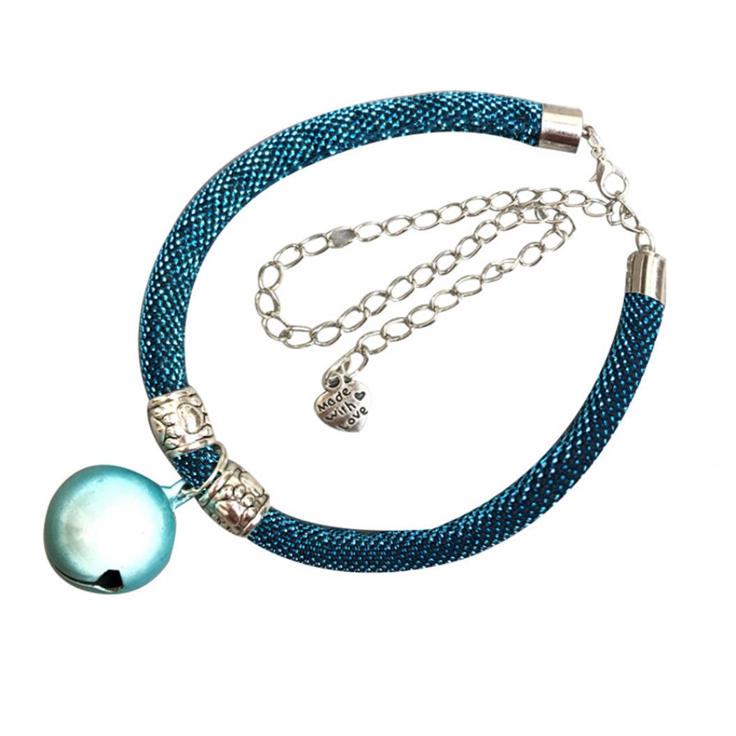 

Модное ожерелье с регулируемым ошейником для кошек, щенков и собак, удлиненная цепочка с колокольчиком