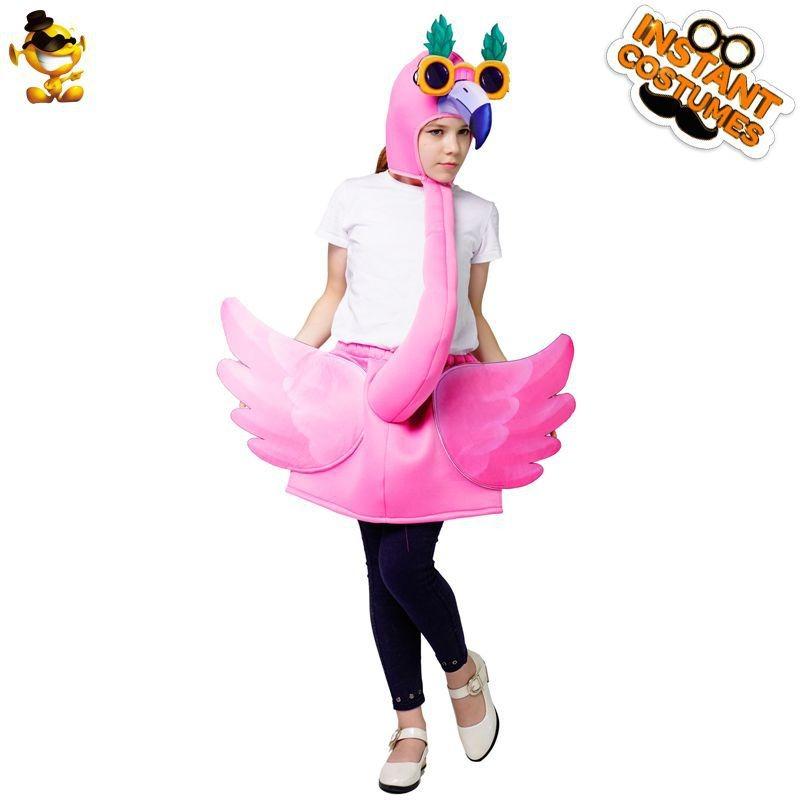 Halloween children's flamingo costumes, carnival party cosplay costumes, masquerade dance stage costumes