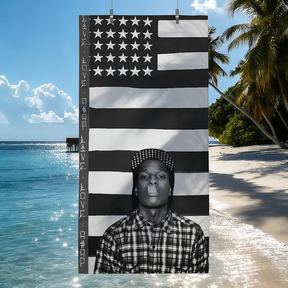 Amerikanischer Rapper A-Asap R-Rocky Handtuch Trocknen Badetuch Anwendbar Für Leichtes Schwimmen Camping Yoga Strand Aus