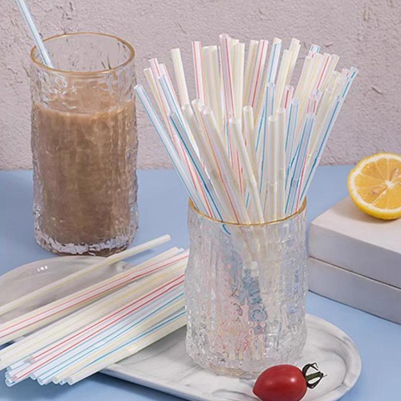 Disposable Plastic Curved Drinking Straws Reusable Child Straw For Drinks Colorful Drinking Tube Multi-Time Straw Party Supplies