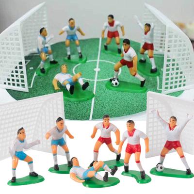 1 Set Cupcake Decoration Miniature Decorative Plastic Baby Children Soccer Football Cake Topper Birthday Party Supplies