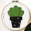 1 buc Model de Plantă Verde Broderie DIY Kit Artizanal din Pânză Ac și Ață Creative pentru Artizanat