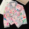 Pyjama Set met Luipaardprint voor Dames Idyllische Stijl Lange Mouw Broek Vrouw Lounge Herfst Winter Cartoon Nachtkleding
