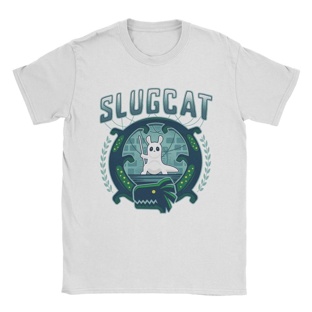 Slugcat Rain World T-shirts för Män Bomull Roliga T-shirts Rund Hals Spel Anime T-shirts Kortärmade Toppar Original