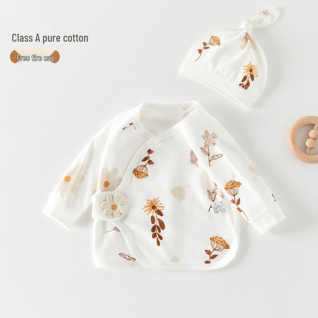 Newborn Half-Back Shirt - Pure Cotton, Class A - 0-3 Months