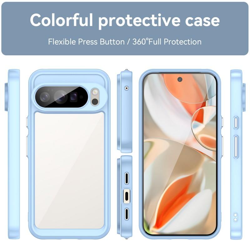 For Google Pixel 10 Pro XL Back Cover WANLONFENG XC Series TPU Acrylic Phone Case with Tempered Glass Film