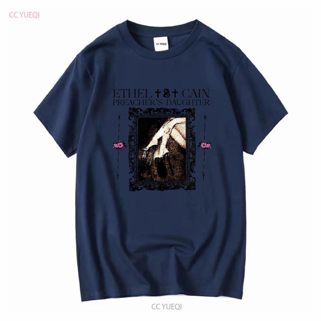 Ethel Cain Signer PreachersDaughter Tour T Shirt Great hot vintage Washed streetwear Comfortable fashion Versatile Breathable
