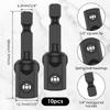 20/10pcs Impact Adapter 1/2 Inch 3/8 Inch Square Socket Bit Adapter Hex Impact Socket for Drills Extension Accessory Driver Bits