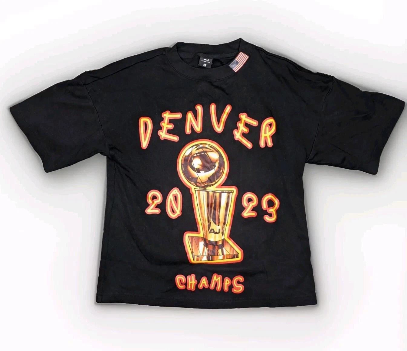 Antoine James Denver 2023 champions T Shirt Black Out Of Print S