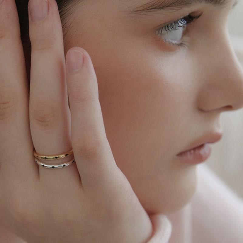 TATIANA (Silver 925) Black Star Draw Ring CR1855