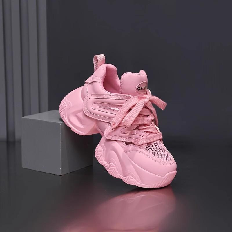 Women's Yellow Platform Sneakers Chunky Women Thick Sole Sports Shoes Breathable Casual Shoes Mesh Walking Shoes Ladies Sneakers