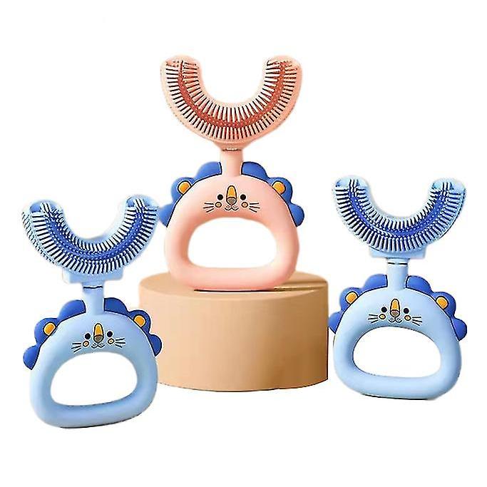 Manual Baby U-shaped Toothbrush 360 Oral Cleaning Massage Soft Brush Head Food Grade Silicone Toothbrush