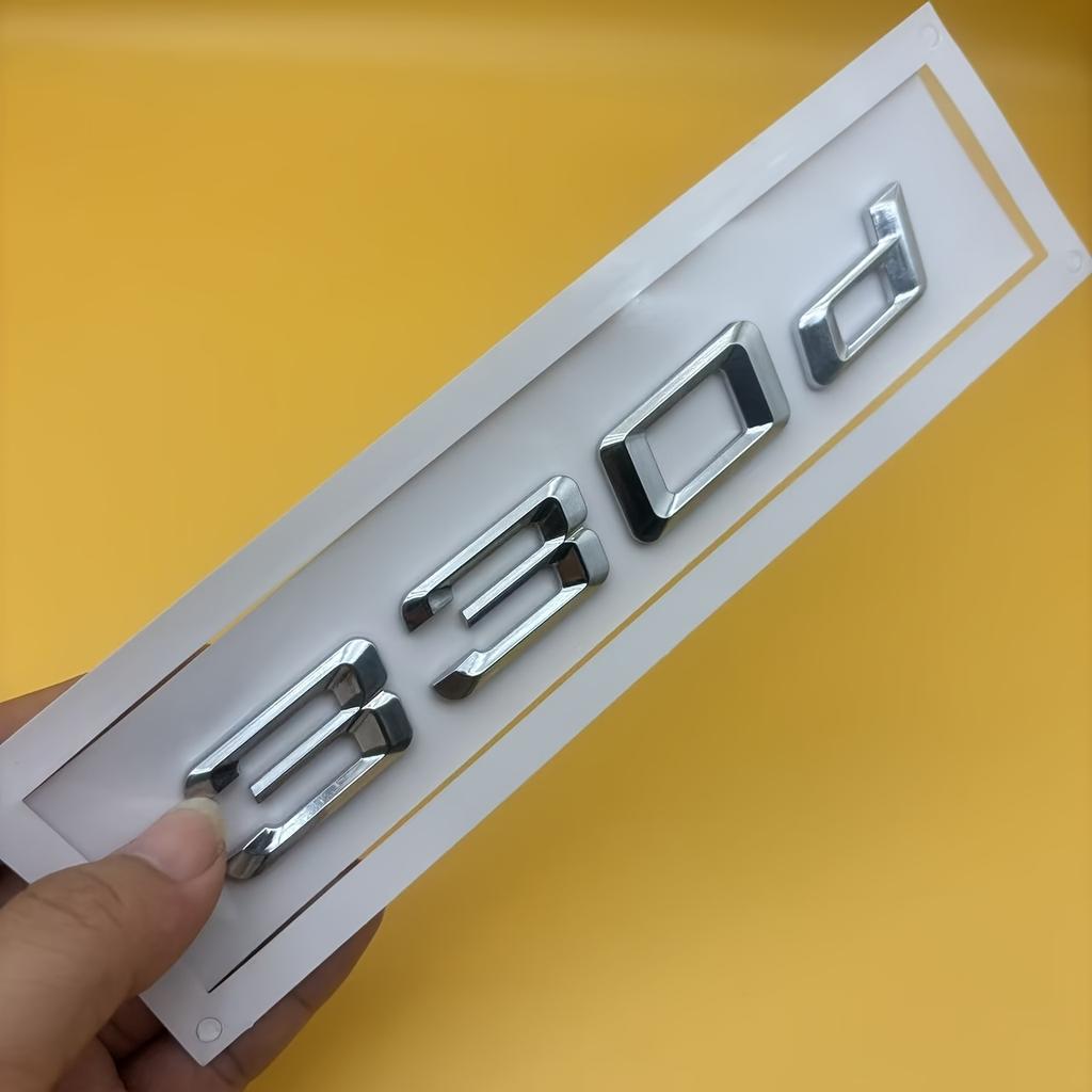 1Pc 3D 325d 330d 525d 530d Emblem Car Rear Trunk Emblem Badge for 3series 5series Accessories Car Accessories Car Modification Car Modification Parts