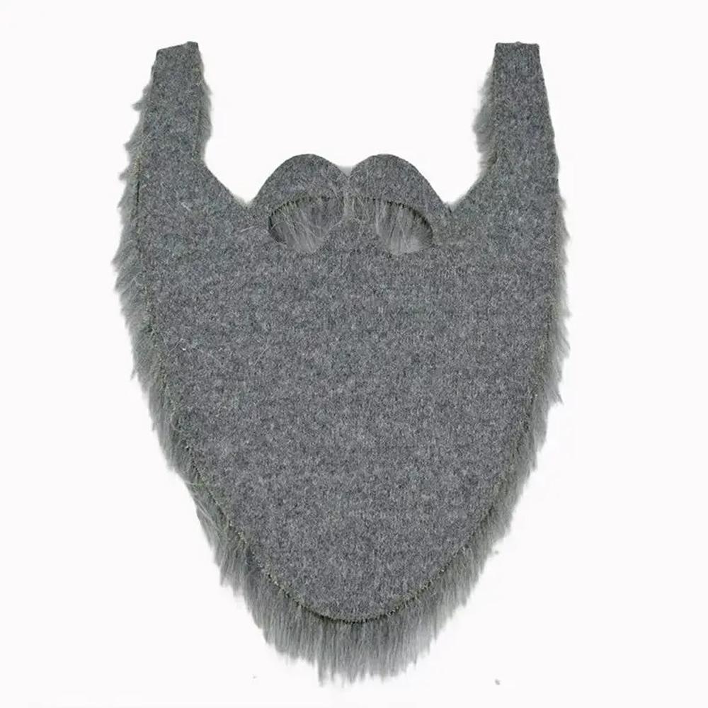 Long Fluff Mustache Christmas Party Props Adult Novelty Beard Accessory for Holiday Entertainment