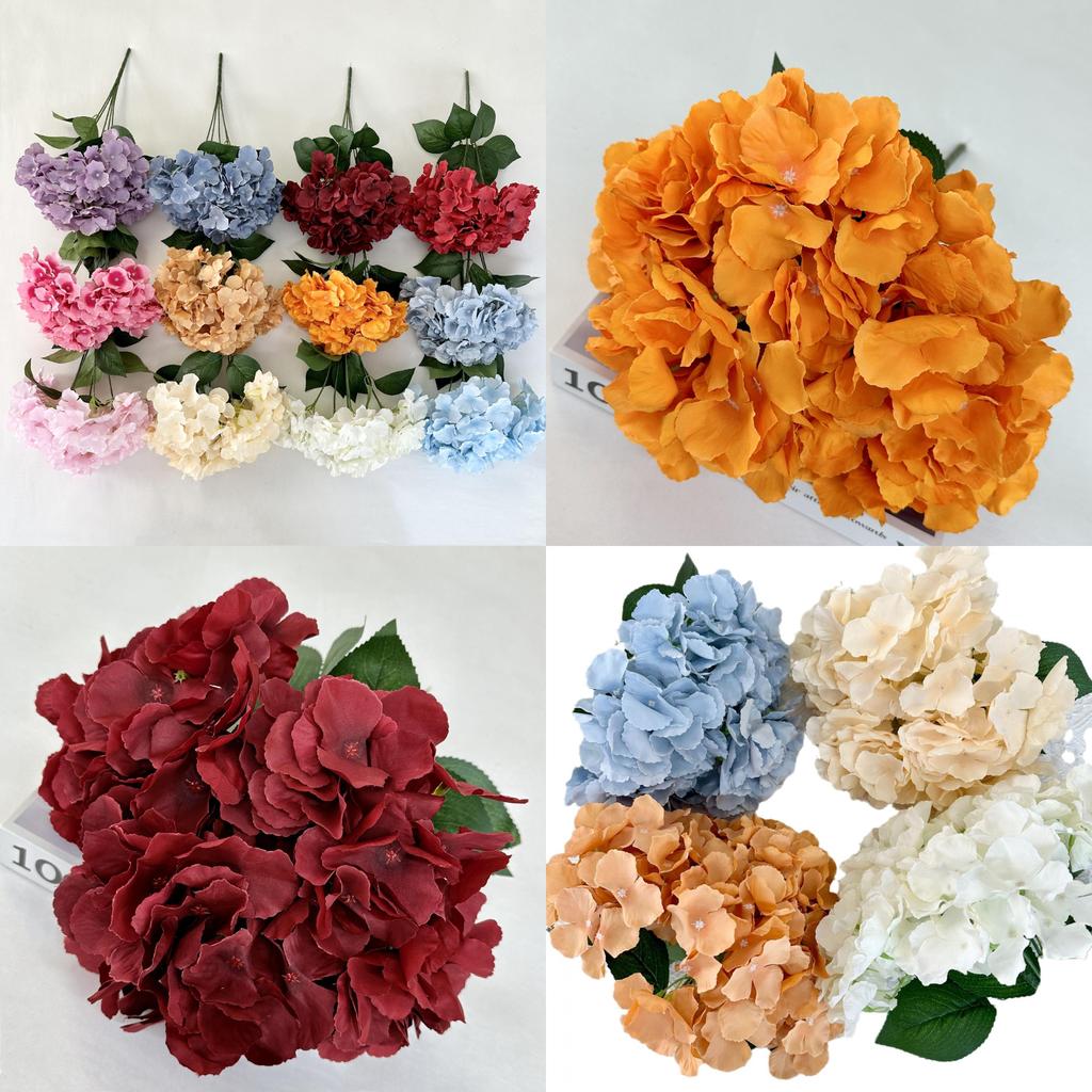 Romantic Garden Silk Flower Bouquet With Large Petals For Wedding Decor And Photography