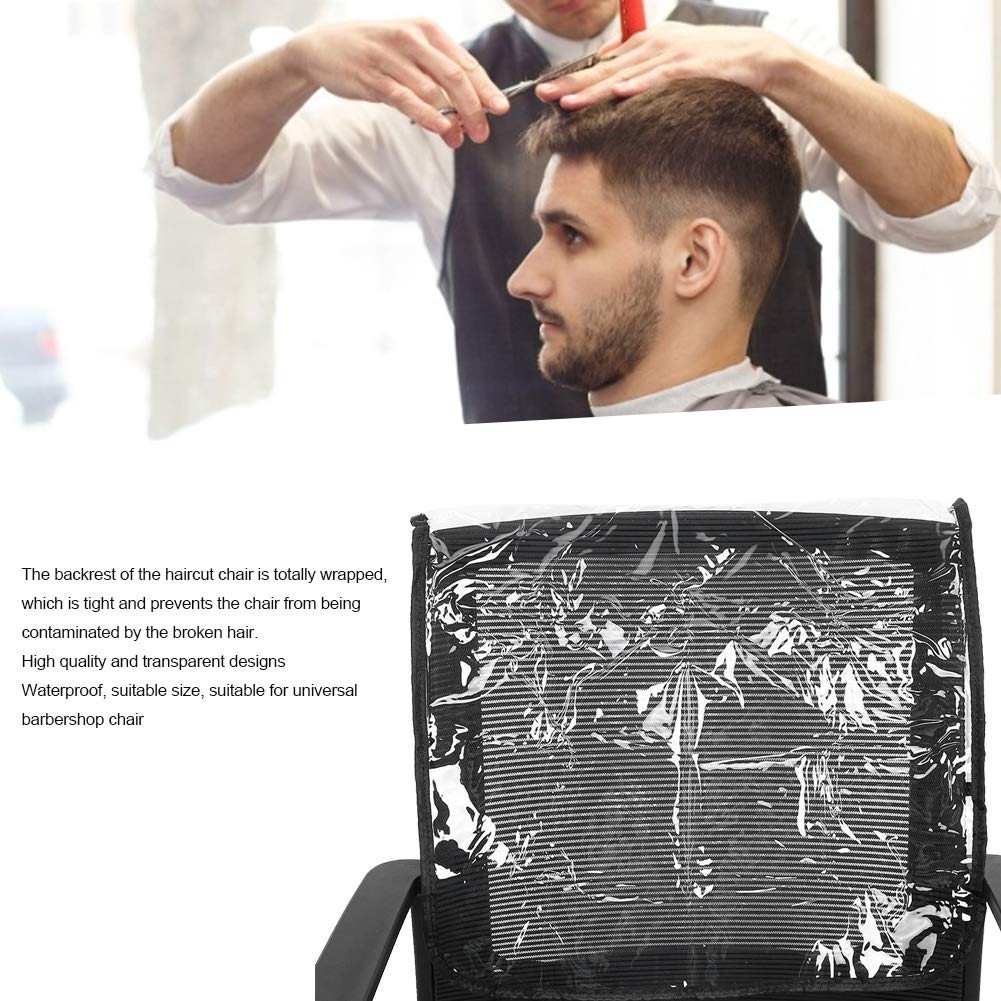 Hair Salon Chair Backrest Protective Cover, Chair Cover Protector, Made of Quality PVC, Easy To Clean, Suitable for Universal Barbershop Chairs