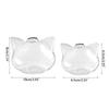 Clear Glass Vase Cats for Head Shaped Vases Flower Vases for Buds Cuttings Greenery Plant Container Room Ornaments