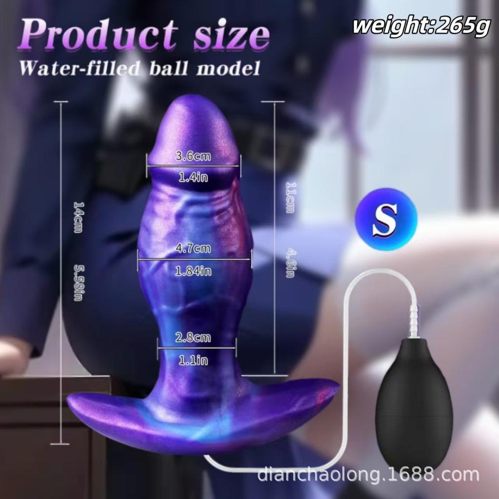 Nositelné dildo pro ženy, realistický silikonový penis s ejakulací a anální zátkou - hands-free lesbická sexuální hračka pro páry