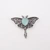 Aqua Chalcedony Gemstone 925 Sterling Silver Jewelry Butterfly Boho Pendant1.2" CP-31-21