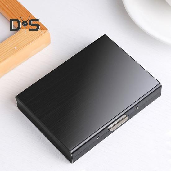 Suport subțire pentru carduri, suportă până la 10 carduri, portabil din oțel inoxidabil, blocare RFID, protejează confidențialitatea, portofel pentru carduri, organizator ușor pentru carduri