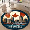 1pc Montreal Maple Leaf Office Round Area Rug, Mat Suitable ForOffice, Under Office Chairs Bedroom Living Room Home Decor, Room Deco