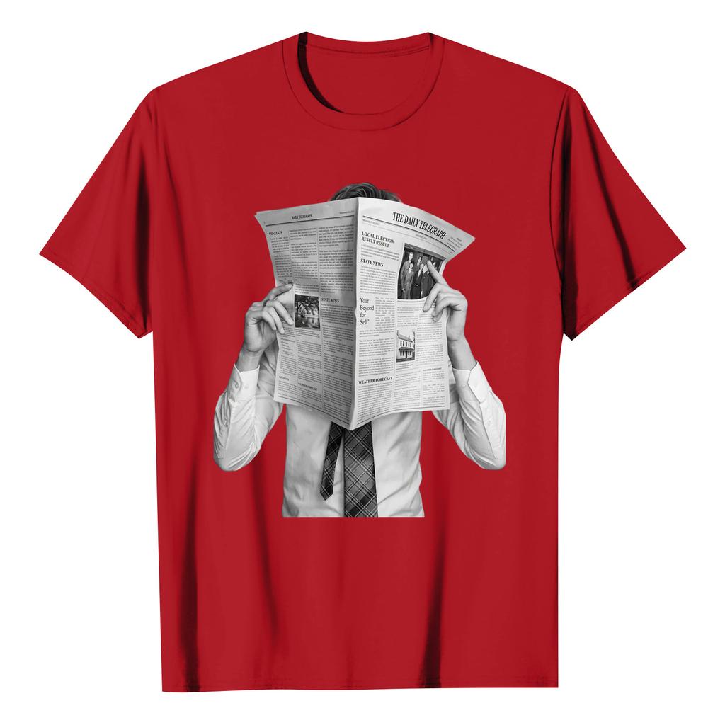 Casual Short Sleeve T Shirt with Graphic Print Front Crew Neck Relaxed Fit Comfortable Lightweight Fabric Suitable for Everyday Wear