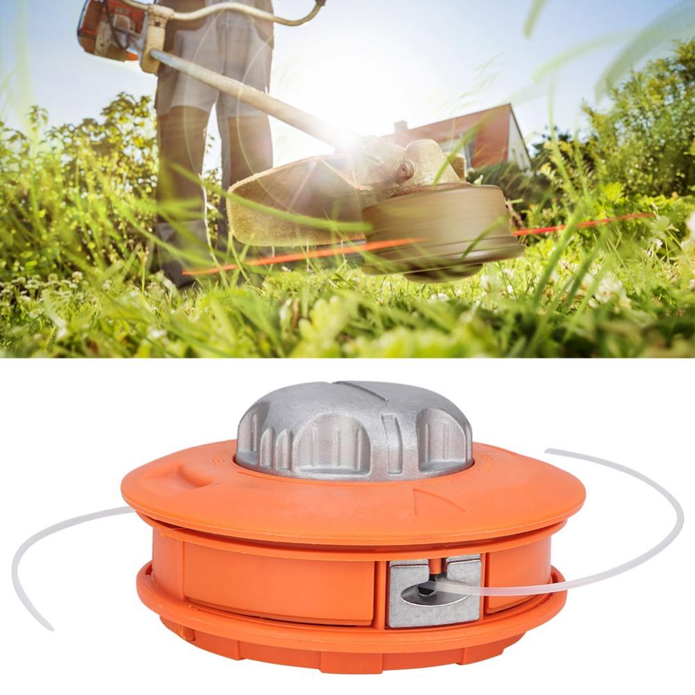 Durable Universal Bump Feed Trimmer Head Orange Heavy Duty Brush Cutter Head Aluminum Alloy Bump Spool String Trimmer Head