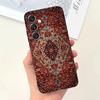 Perski Dywan Wzór Kwiatowy Etui na Telefon Dla Samsung S25,S24,S21,S22,S23,S30,Ultra,S20,Plus,Fe,Lite,Note,10,9,5G Czarne Pokrowiec