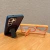 Samsung S26 Ultra Case: Skin-feel, Colorful, Sound-Invisible Magnetic Stand, Drop-proof, Hard Case for S25/A57.