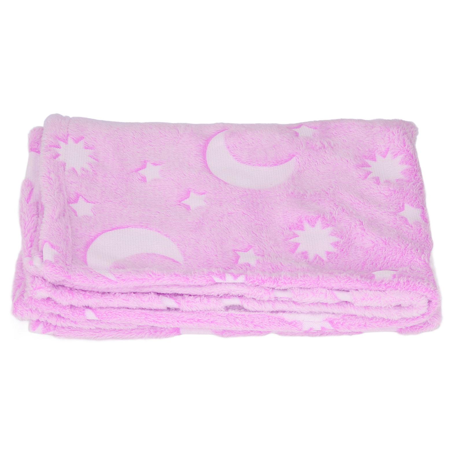 1.5x2m Luminous Blanket Double Side Flannel Star Moon Design Soft Glow in The Dark Blanket for Kids