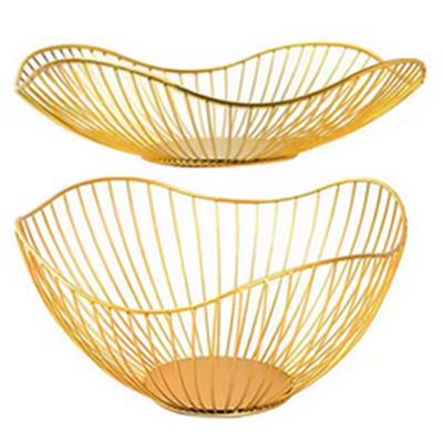 B97A-Table Drain Display Iron Fruit Basket Bowl Container Home Storage Snacks Bread Tray Short Black