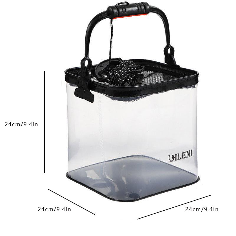 

Ведро для рыбалки на открытом воздухе, прозрачное, утолщенное, из ЭВА, квадратное, портативное, складное, для воды, складное, для хранения, аксессуары для рыболовных снастей 24cm чёрный