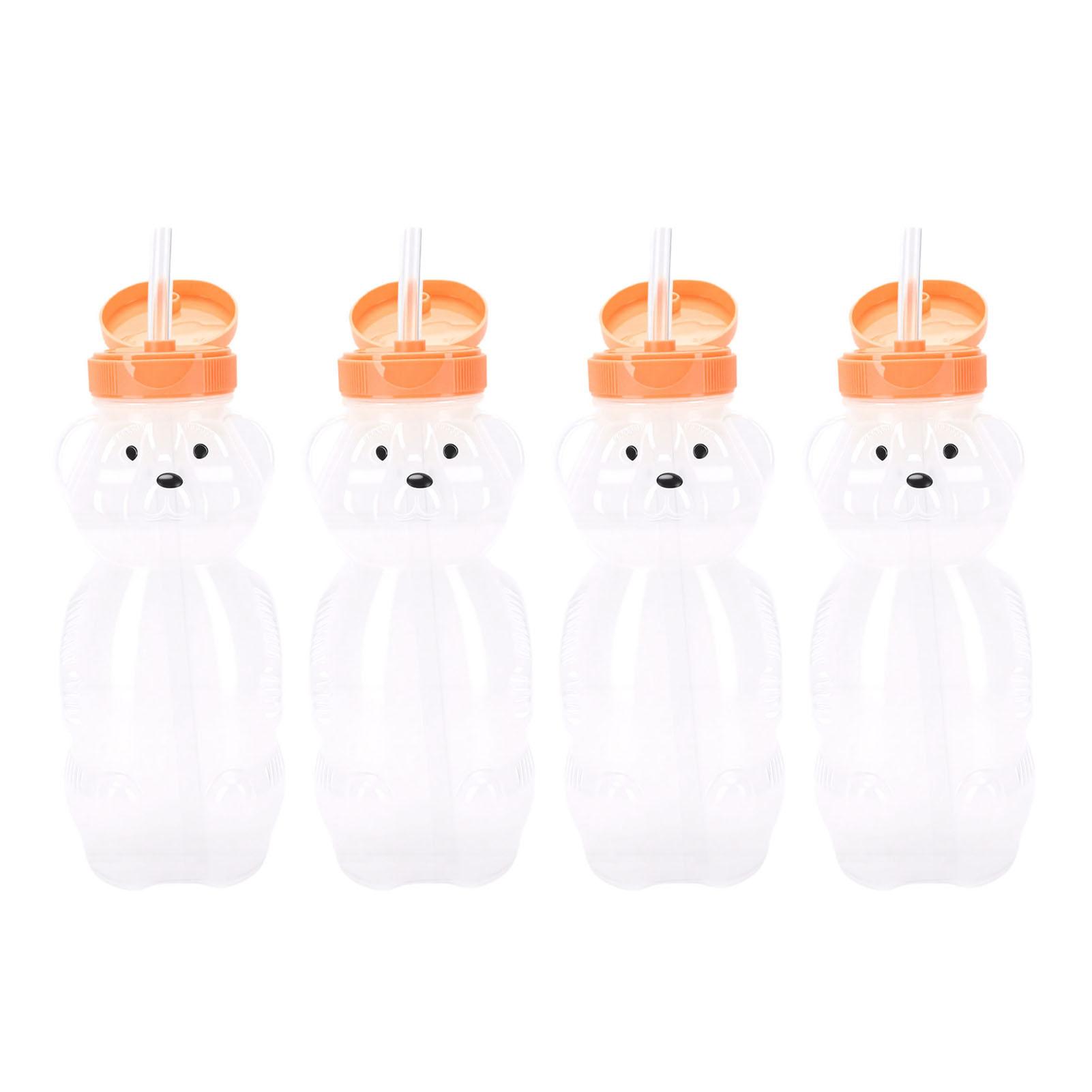 

Toddler Training Straw Cups Bear Straw Cups 230ML Leakproof Reusable Sippy Cups Bottles with Silicone Straws Multi Purpose