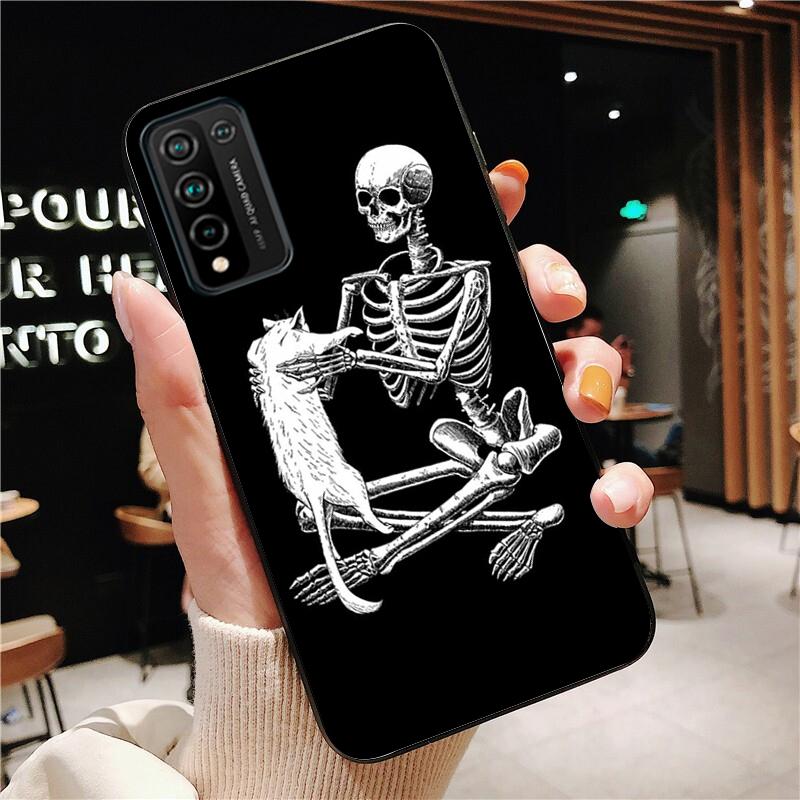 Skull Bones Phone Case for Huawei Honor 50 10X Lite 20 7A 7C 8X 9X Pro 9A 8A 8S 9S 10i 20S 20lite 7X 10 Lite
