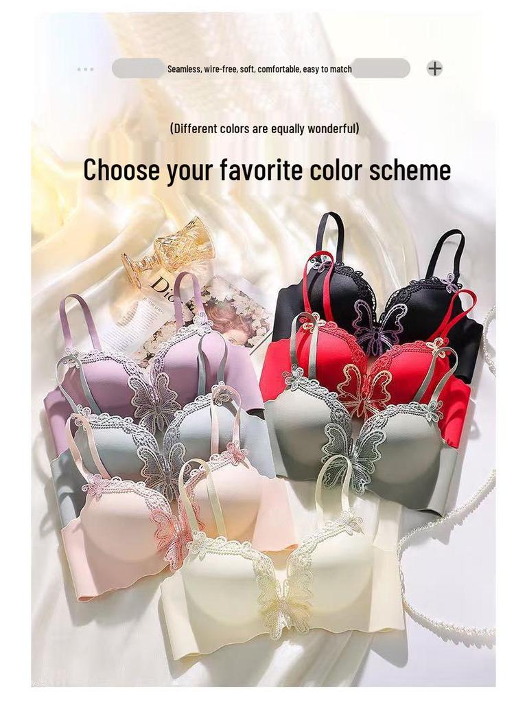 Seamless Underwire-Free Push-Up Bra for Women - Beautiful Back Support, Adjustable Shapewear, Uplift for Small Chest