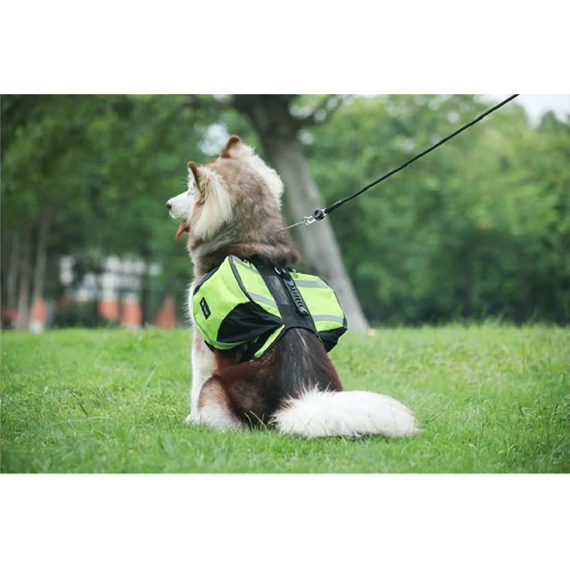 Pet Outdoor Backpack Large Dog Reflective Adjustable Saddle Bag Harness Carrier for Traveling Hiking Camping Safety