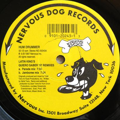 12inch Record LATIN KINGS / ZACK TOMS, HUM DRUMME - Quero Saber '97 Remixes / If You Be ND20243 Nervous Dog Rec 1997 US Dance & Electronica Used