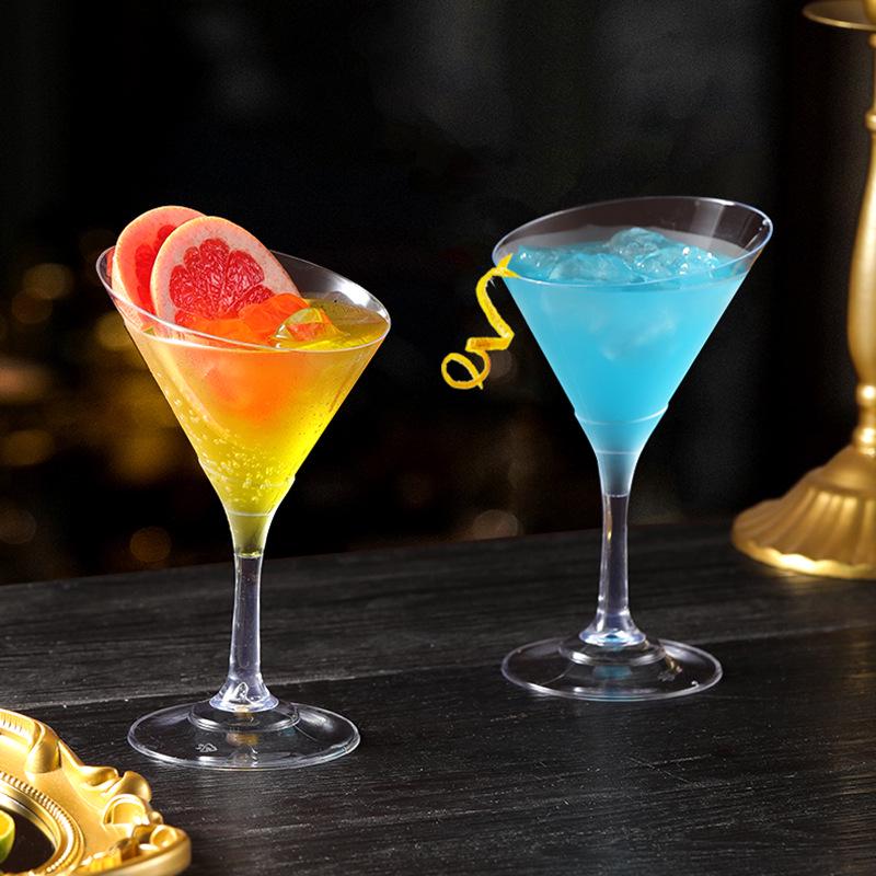 Disposable High-Stemmed Champagne Flute, Dessert Cup, Red Wine, and Cocktail Glass