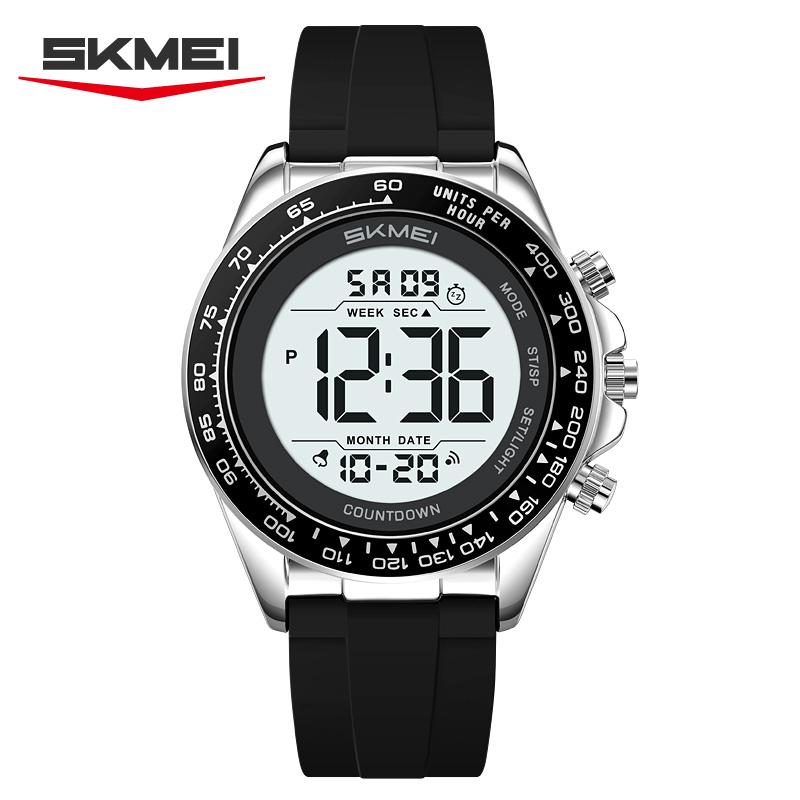 Skmei 2592 Hot Sell Top 10 Brand Mens Digital Watch Original Silicone Band Water Proof Chronograph in Stock Sports Watch Factory